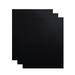 BBQ grill mat 3pcs BBQ Oven Grill Mat Heat Resistant Non-Stick BBQ Grill Sheet Oven Pan Liners Baking Pad Mat (Black)