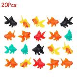 Chok 20 Pieces Artificial Fake Fish Aquarium Fish Bowl Tank Decoration - Colorful Realistic Artificial Moving Fish Ornament Decorations for Aquarium Fish Tank(Mixed Colors)