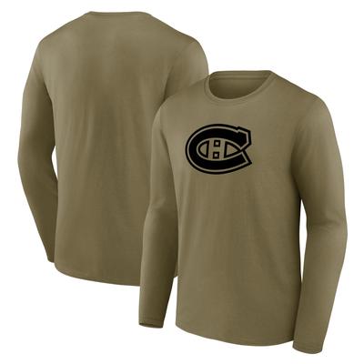Montreal Canadiens Fanatics Branded Mono Logo Graphic Langarm-T-Shirt – Herren Image