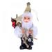 Christmas Figure Standing Plush Santa Claus with Kerosene Lamp Home Decor Ornaments Holiday Decorations