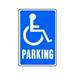 Hy-Ko HW-13 Heavy-Duty Aluminum Handicapped Parking Sign Blue/White 12 x18 Each