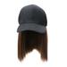 NUOLUX Women Short Straight Wig One-Piece Wig Hat Hair Extension Wig Girl Headdress