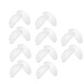 NUOLUX 10 Pairs D Shape Silicone Anti Nose Pads Lift Increase Pads for Glasses Eyeglass Sunglasses (Transparent Whiteï¼‰