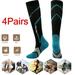 Sports Long Tube Compression Socks Outdoor Running 4 Pairs