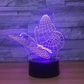 3D Night lamp 3D lamp 3D Illusion Night Lights 3D Airplane Optical Illusion Desk Lamp 7 Color USB Touch Switch Desk Night Light (Butterfly)