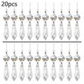 20Pcs Chandelier Crystals Clear Teardrop Crystal Chandelier Pendants Parts Beads Hanging Crystals for Chandeliers