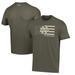 Men's Under Armour Olive Notre Dame Fighting Irish Freedom Flag Performance T-Shirt