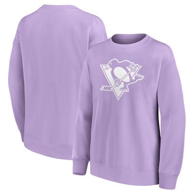 Pittsburgh Penguins Fanatics Branded Mono Logo Graphic Übergroßes Crew-Sweatshirt – Damen Image