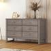 Winston Porter Massiah 6-Drawer 47.9" W Double Dresser Wood in Gray | 30.2 H x 47.9 W x 19 D in | Wayfair B4CB7CD3D68E46FCBD10022FE70F6426