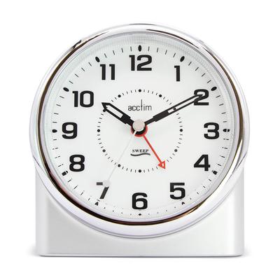 Acctim Central Analogue Alarm Clock Smartlite Superbrite Silver