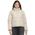 Calvin Klein Jeans Damen Jacke Monologo Short Puffer Winterjacke, Beige (Plaza Taupe), XL