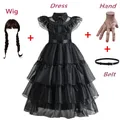 Costumes Gothiques Noirs de ixd'Halloween pour Fille Robes de Carnaval Cosplay Adfordshire du