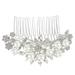 NUOLUX Elegant Bridal Hair Comb Simulated Pearl Crystal Wedding Hair Accessories Random Style (Silver)
