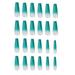 Fragarn Medium Length Press On Nails Designs Stick Women Artificial Glue Nails Abstract Fake Decoration 24PC Contains 1ml glue