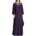 Crystal Embellished Crepe Caftan - Blue - Marchesa Dresses