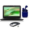 Restored Lenovo Chromebook 11.6-inch 4GB RAM 16GB Latest OS Intel Celeron Bundle: Wireless Mouse Bluetooth/Wireless Airbuds By Certified 2 Day Express (Refurbished)