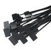 NUOLUX 250 Pcs 4x150 Durable Self-locking Nylon Core Electric Cable Tie Wraps Ethernet Wire Zip Tie with Marking Label for Home Office (Black)