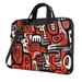 ZICANCN Laptop Case 14 inch Red Abstract Monster Work Shoulder Messenger Business Bag for Women and Men