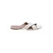 J.Crew Factory Store Sandals: Ivory Solid Shoes - Women's Size 6 - Open Toe