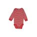 Carter's Long Sleeve Onesie: Red Bottoms - Size 3 Month