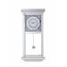 Mercer41 Layba Mirrored & Faux Diamonds Pendulum Wall Clock Wood/Glass in Brown/Gray | 32.5 H x 14.5 W x 3.5 D in | Wayfair