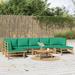 Bay Isle Home™ Louann 7 - Person Seating Group w/ Cushions Wood in Brown | Outdoor Furniture | Wayfair CA2DCA381E0B430F97FD557708892FDC