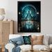 Latitude Run® Teal Ferris Wheel Nighttime Thrills - Print on Canvas Canvas, Cotton in Black/Blue/Green | 20 H x 12 W x 1 D in | Wayfair