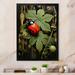 Ebern Designs Ladybug Ladybugs Leisure Framed On Canvas Print Metal in Brown/Green/Red | 32 H x 24 W x 1 D in | Wayfair