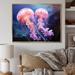 Highland Dunes Animal Lavender Jellyfish Ethereal - Print - Print on Canvas Metal | 30 H x 40 W x 1.5 D in | Wayfair