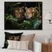 Bungalow Rose Asian Art Tigers In Jungle II Framed On Canvas Print Plastic in Brown/Green | 34 H x 44 W x 1.5 D in | Wayfair