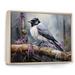 Red Barrel Studio® Bird Inquisitive Observer II - Print Plastic in Gray/Orange/White | 34 H x 44 W x 1.5 D in | Wayfair