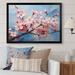 Red Barrel Studio® Pink & Blue Cherry Blossom I - Print Plastic in Blue/Pink/Red | 34 H x 44 W x 1.5 D in | Wayfair