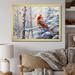 Red Barrel Studio® Canada Red Cardinal Bird Winter Wonderland I Framed On Canvas Print Canvas, Cotton in Red/White | 16 H x 1 D in | Wayfair