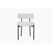 Latitude Run® Metal Side Chair in White Upholstered/Velvet/Metal in Black | 29.13 H x 19.68 W x 22.44 D in | Wayfair