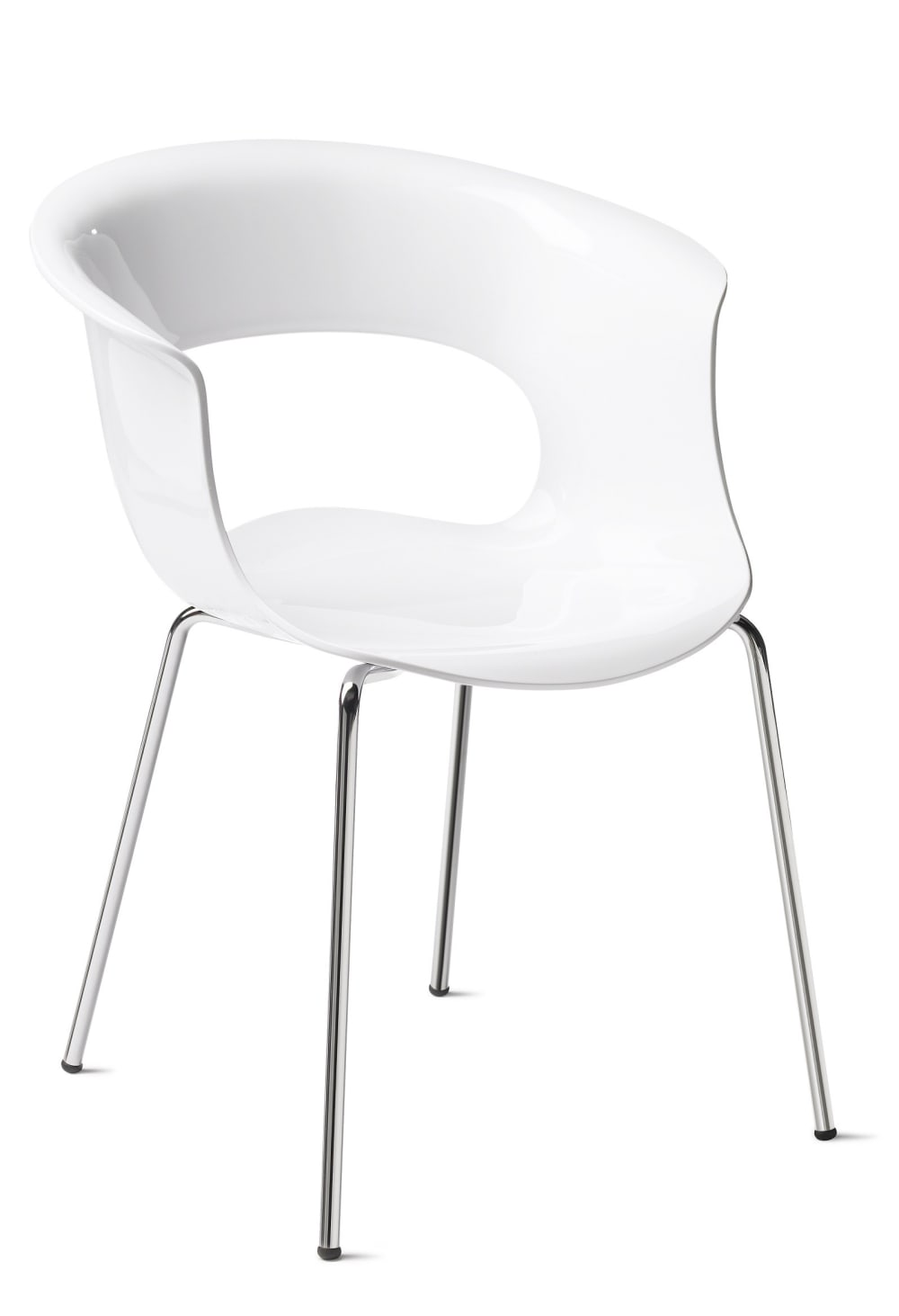 Chaise design en plastique blanc