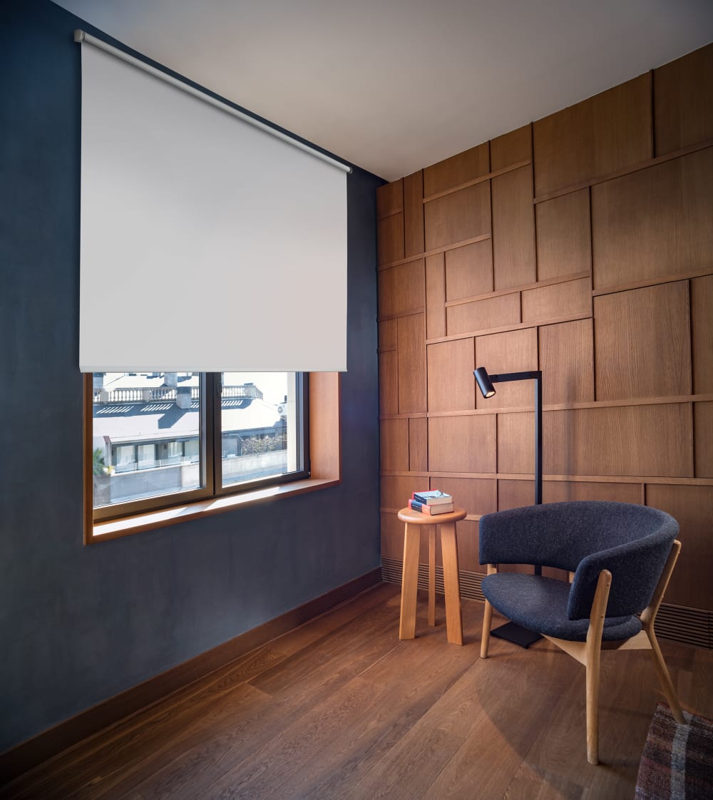 Store enrouleur occultant blanc 100 x 190 cm