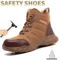 Bottes de sécurité en acier pour hommes bottes anti-écrasement anti-crevaison pare-balles bottes