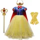 Robe de princesse blanche neige pour filles cosplay de fête de carnaval de Pâques pour enfants