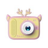 Anself Cute Cartoon Kids Digital Camera Dual Lens 2.0 Inch IPS Screen Built-in Battery Perfect Gift for Birthday and Christmas