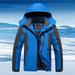 Bnwani Men Winter Coat And Jacket Hood WoMen s Outdoor Sprint Coat With Plush And Thickened Windproof Cycling Warm Cotton Coat Hooded Coat Blue Size 5xL(US:20)