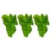 3pcs Lifelike Lettuce Leaf Adornment Vegetable Leaf Model Simulated Vegetable Decor