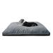 Dogbed4less Shredded Memory Foam Dog Bed for Small to Medium Dogs Grey Suede Cover 37 x27 Pillow
