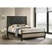 Selena Modern & Contemporary Style Upholstered Queen/King Bed Made in Wood with Wooden Pattern