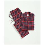 Brooks Brothers Men's Cotton Flannel Plaid Pajamas | Red | Size XL