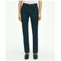 Brooks Brothers Women's Stretch Cotton Slim-Straight Denim Jeans | Dark Denim | Size 2