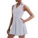 mveomtd Women s Tennis Skirt With Built In Shorts Dress With 4 Pockets And Sleeveless Exercise. Long Dresses Short Sleeve Solid Tie Dress