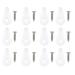 30pcs Mirror Fixing Clips Lens Glass Assembly Wardrobe Cabinets Bookcase Glass Embedded Fixing Clips with Screw (Transparent)