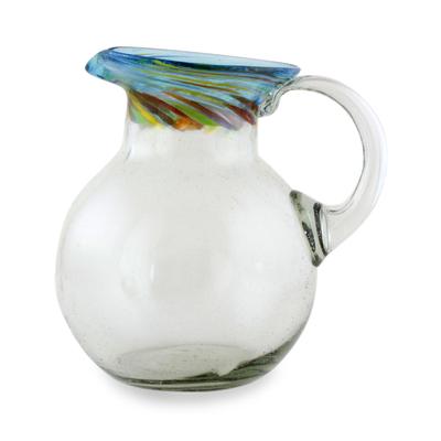 Blown glass pitcher, 'Aurora'