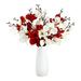 Miyuadkai Artificial flowers Colorful European Elegant Magnolia Imitation Flower Living Room Dining Table Decoration Flower Art room decor White One Size