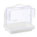 1 Pc Fruit Cake Tasting Tray Hand-held Clamshell Cake Tasting Dust-proof Stand